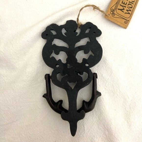 Cast Iron Door Knocker Matte Black Giftcraft Inc Metal Works Neutral Classic - Picture 5 of 5